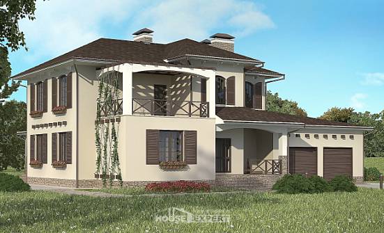 285-002-П Проект двухэтажного дома, гараж, красивый дом из кирпича Талдыкорган | Проекты домов от House Expert