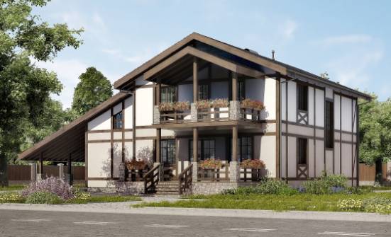 250-002-П Проект двухэтажного дома мансардой, гараж, уютный дом из кирпича Кокшетау | Проекты домов от House Expert