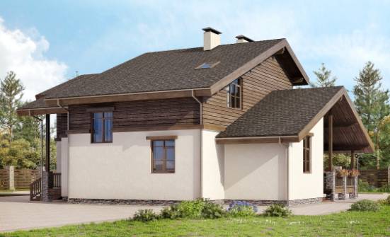 210-006-Л Проект двухэтажного дома с мансардой, просторный домик из кирпича Уральск | Проекты домов от House Expert