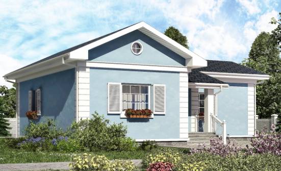 090-004-П Проект одноэтажного дома, бюджетный коттедж из керамзитобетонных блоков Семей | Проекты домов от House Expert