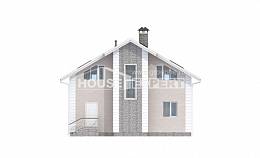 150-002-П Проект двухэтажного дома мансардный этаж и гаражом, бюджетный загородный дом из арболита, Петропавловск