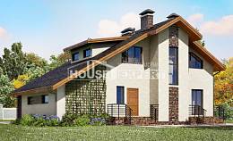 180-008-П Проект двухэтажного дома мансардой, гараж, просторный загородный дом из бризолита, Усть-Каменогорск