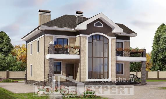 200-006-П Проект двухэтажного дома, красивый домик из кирпича Павлодар, House Expert