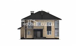 305-003-Л Проект двухэтажного дома, большой домик из поризованных блоков Алма-Ата, House Expert