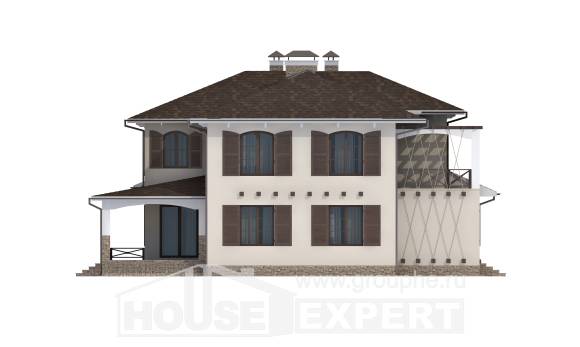 285-002-П Проект двухэтажного дома и гаражом, просторный коттедж из кирпича, Туркестан