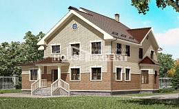 300-004-Л Проект двухэтажного дома, современный коттедж из блока Павлодар, House Expert