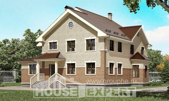 300-004-Л Проект двухэтажного дома, классический домик из газобетона, Нур-Султан