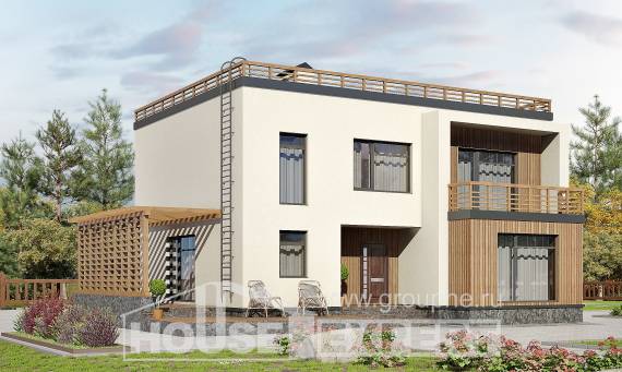 215-002-Л Проект двухэтажного дома, простой дом из керамзитобетонных блоков Семей, House Expert