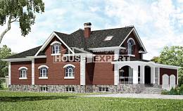 600-001-П Проект трехэтажного дома с мансардой, гараж, красивый дом из бризолита, Усть-Каменогорск