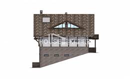 305-002-П Проект трехэтажного дома с мансардой, современный коттедж из кирпича Жанаозен, House Expert