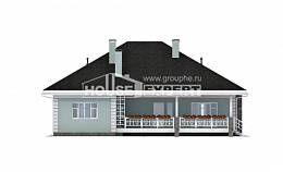 135-003-Л Проект одноэтажного дома, доступный загородный дом из теплоблока Уральск, House Expert