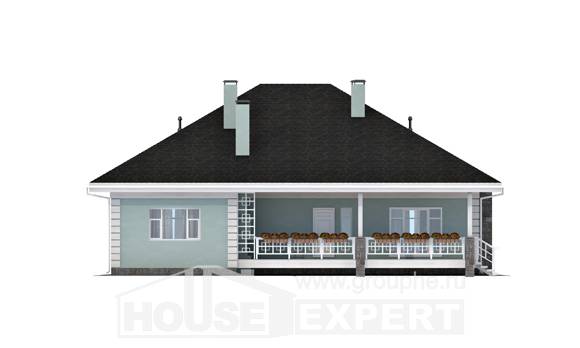 135-003-Л Проект одноэтажного дома, современный загородный дом из арболита Актобе, House Expert