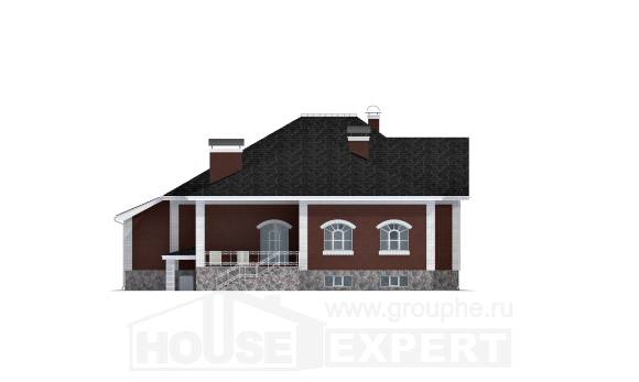 600-001-П Проект трехэтажного дома с мансардой и гаражом, просторный домик из теплоблока Темиртау, House Expert