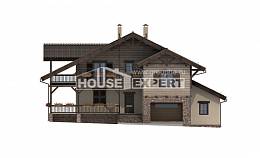 255-002-П Проект двухэтажного дома мансардой, гараж, классический загородный дом из газобетона, Уральск