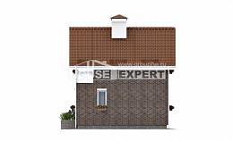 045-001-Л Проект двухэтажного дома с мансардой, дешевый домик из блока Павлодар, House Expert
