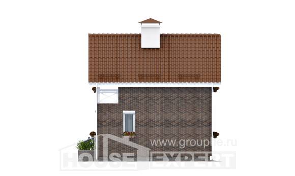 045-001-Л Проект двухэтажного дома мансардой, доступный дом из арболита, Костанай