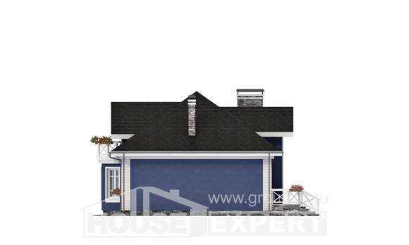 180-010-Л Проект двухэтажного дома с мансардой и гаражом, просторный загородный дом из бризолита Рудный, House Expert