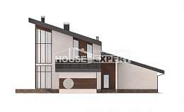 230-001-П Проект двухэтажного дома мансардный этаж, уютный домик из кирпича, Уральск