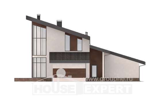 230-001-П Проект двухэтажного дома мансардный этаж, классический домик из кирпича Атырау, House Expert