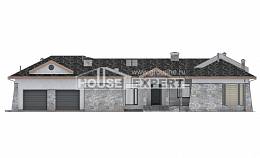 280-004-Л Проект одноэтажного дома и гаражом, огромный дом из арболита Талдыкорган, House Expert