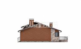 130-007-П Проект одноэтажного дома, современный домик из теплоблока Караганда, House Expert