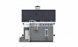 045-001-П Проект двухэтажного дома с мансардным этажом, современный дом из поризованных блоков, Костанай