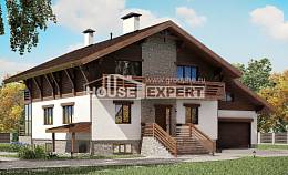 420-001-П Проект трехэтажного дома мансардой, гараж, красивый домик из кирпича, Темиртау