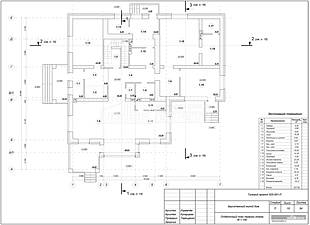 Отделочный план первого этажа