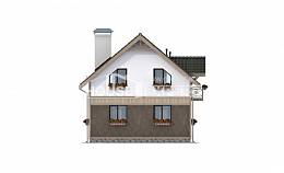 105-001-Л Проект двухэтажного дома с мансардой, классический загородный дом из газосиликатных блоков, Караганда