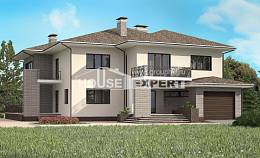 500-001-П Проект трехэтажного дома, гараж, большой коттедж из кирпича Караганда, House Expert