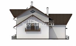 300-002-П Проект двухэтажного дома с мансардным этажом и гаражом, огромный загородный дом из твинблока, House Expert