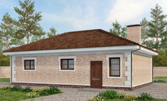 070-005-П Проект гаража из кирпича Астана | Проекты домов от House Expert