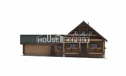 270-002-П Проект двухэтажного дома мансардой и гаражом, большой домик из бревен, Кокшетау