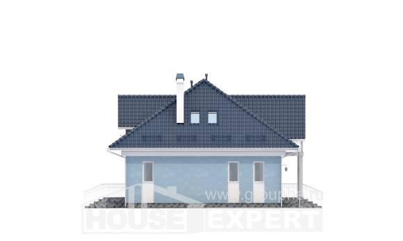 200-002-П Проект двухэтажного дома с мансардой, современный дом из теплоблока Семей, House Expert