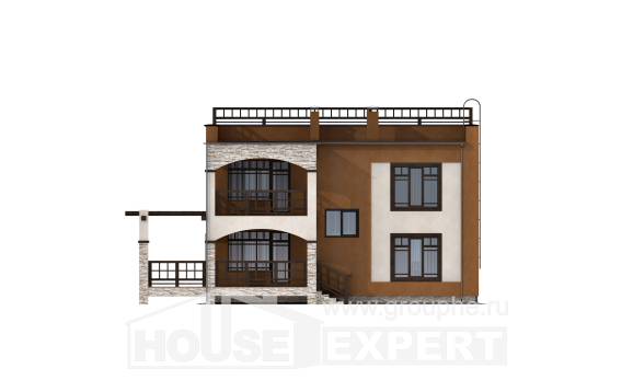150-010-Л Проект двухэтажного дома, небольшой домик из кирпича, Тараз