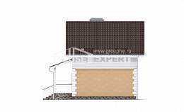 070-002-П Проект двухэтажного дома мансардой, миниатюрный загородный дом из керамзитобетонных блоков, Астана