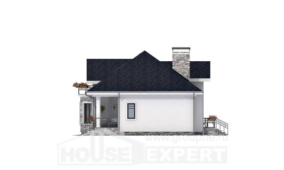 150-008-П Проект двухэтажного дома мансардой, простой коттедж из твинблока Усть-Каменогорск, House Expert