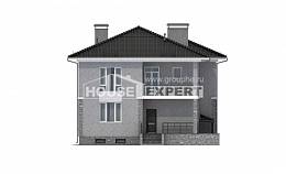275-004-П Проект трехэтажного дома и гаражом, современный коттедж из кирпича Рудный, House Expert