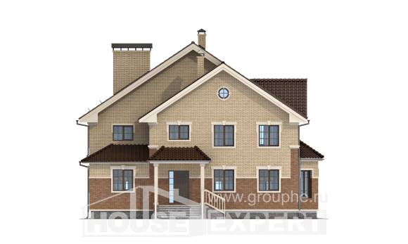 300-004-Л Проект двухэтажного дома, большой домик из теплоблока, Тараз