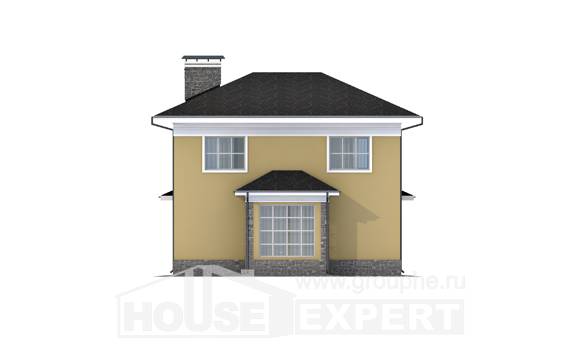 155-011-Л Проект двухэтажного дома, экономичный домик из бризолита, Нур-Султан