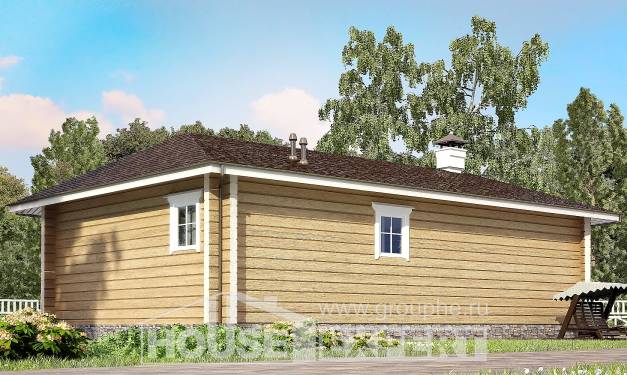095-001-Л Проект одноэтажного дома, доступный коттедж из дерева, Тараз