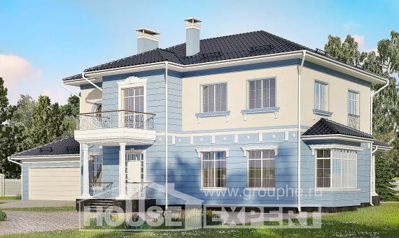 285-003-Л Проект двухэтажного дома, гараж, красивый дом из кирпича, Уральск