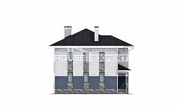 150-014-Л Проект двухэтажного дома, бюджетный коттедж из газобетона Экибастуз, House Expert