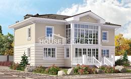 210-005-Л Проект двухэтажного дома, красивый домик из керамзитобетонных блоков Шымкент, House Expert