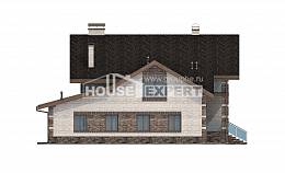 245-005-П Проект двухэтажного дома мансардой, гараж, просторный домик из газосиликатных блоков, House Expert