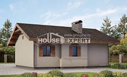 090-002-Л Проект одноэтажного дома, простой дом из кирпича Кокшетау, House Expert