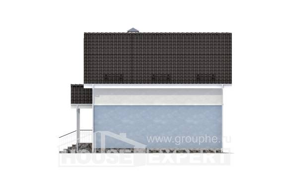 095-002-П Проект двухэтажного дома мансардный этаж, уютный домик из блока, Жанаозен