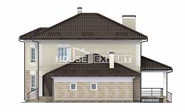 220-007-П Проект двухэтажного дома и гаражом, средний коттедж из кирпича Жанаозен, House Expert