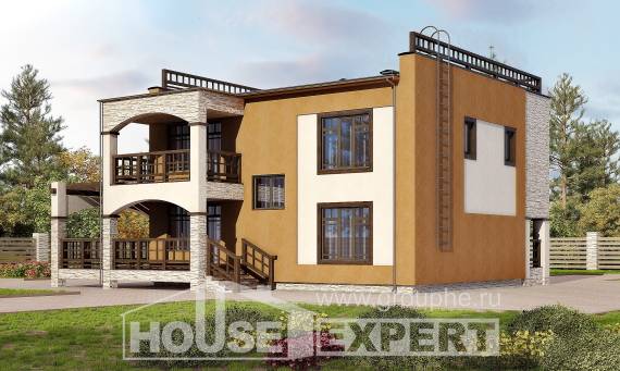 150-010-Л Проект двухэтажного дома, доступный загородный дом из кирпича, Атырау