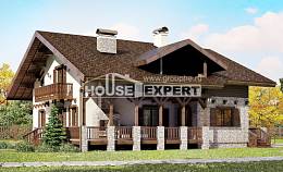 250-003-П Проект двухэтажного дома с мансардой, красивый домик из бризолита Жанаозен, House Expert